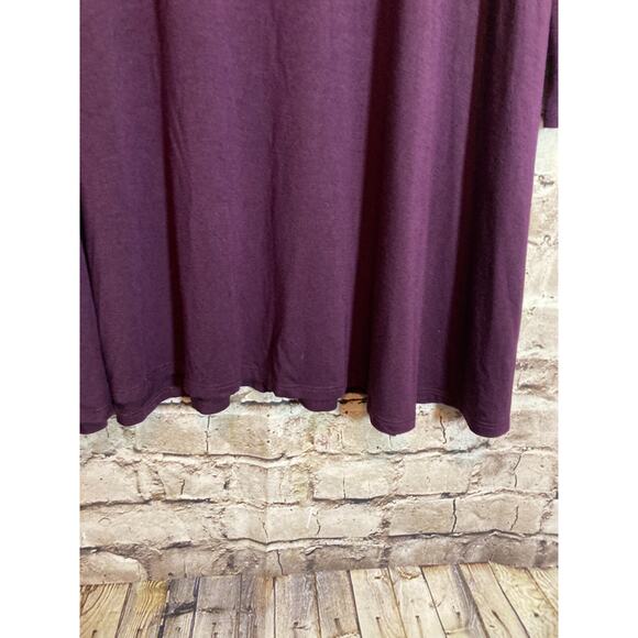 Et' Lois Dress Womens Large Dark Purple Cowl Neck Jersey Stretch Flowy USA Made - Picture 6 of 12